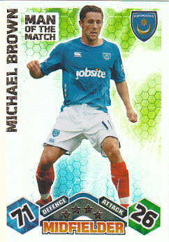 Michael Brown Portsmouth 2009/10 Topps Match Attax Man of the Match #404